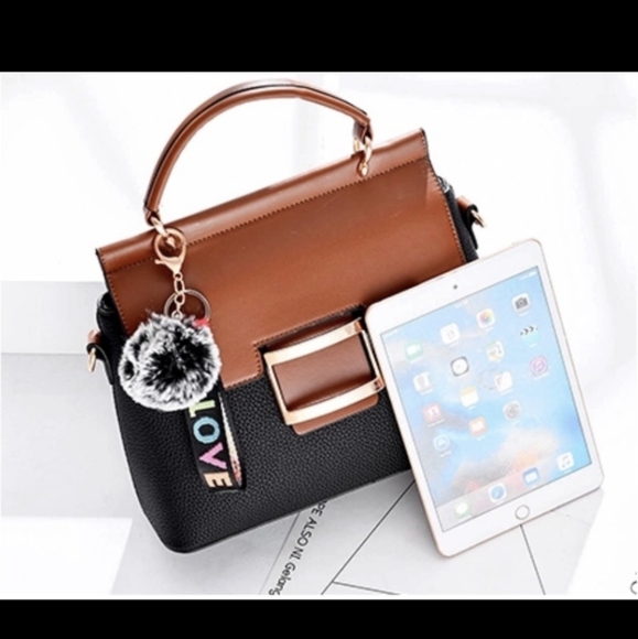 Divinity purse with Shoulder strap. Dark Green/Brown - Picture 4 of 8